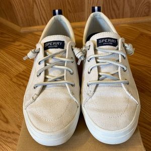 Sperry Top-Sider Crest Vibe Linen White Size 8.5